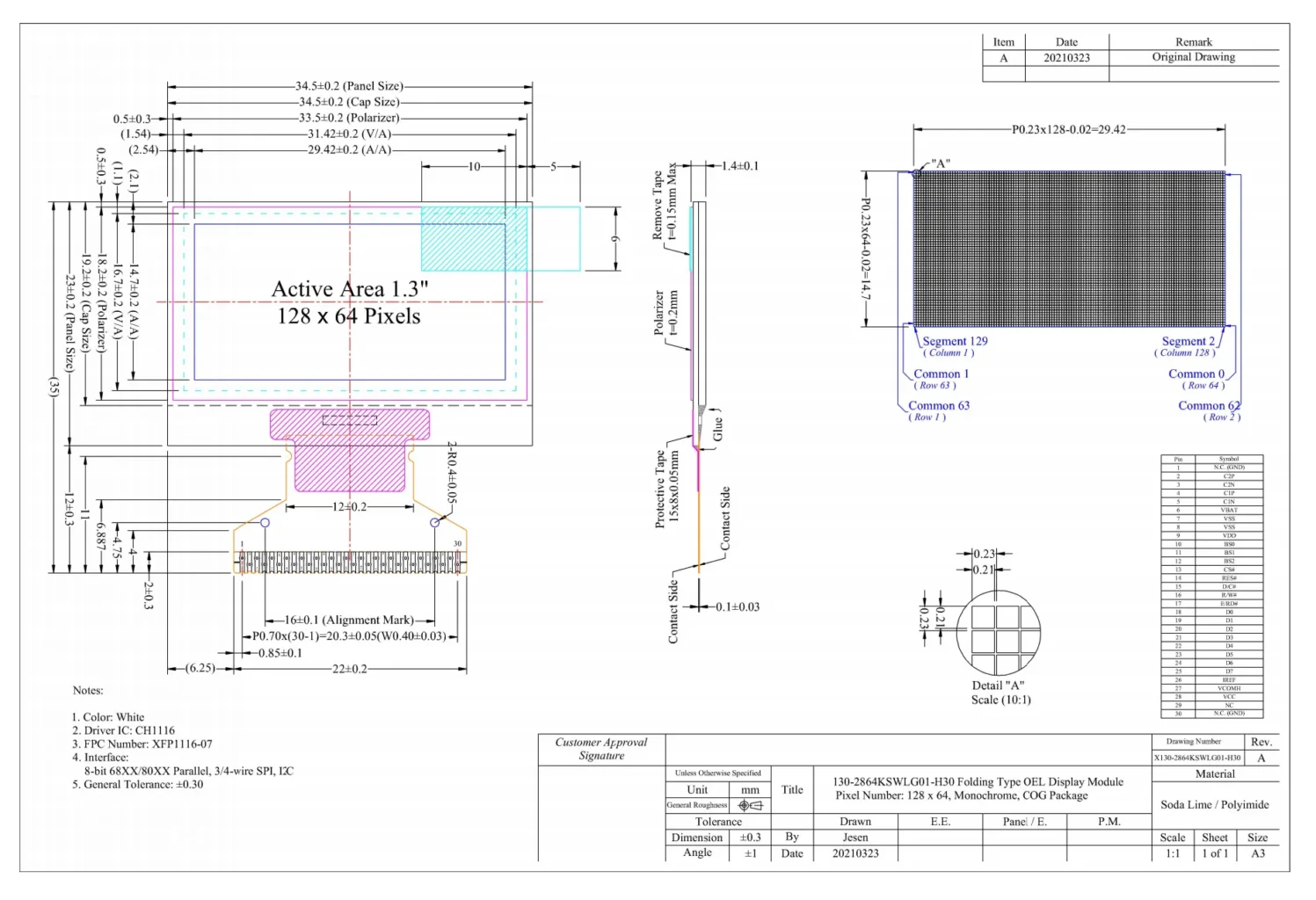 1.3 Inch OLED Display Module