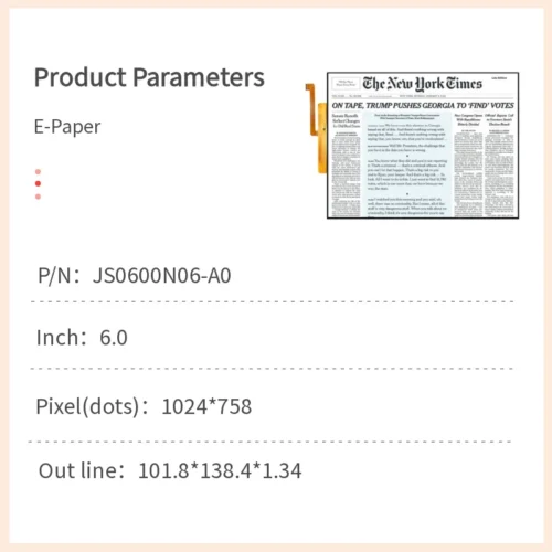 6 Inch E Paper Display Modul
