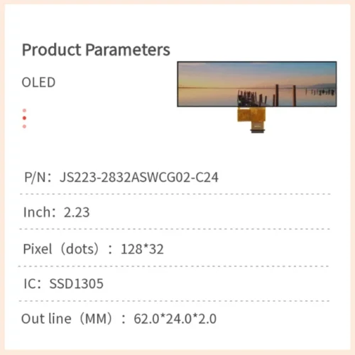JicTech 2.23″ OLED Display Module