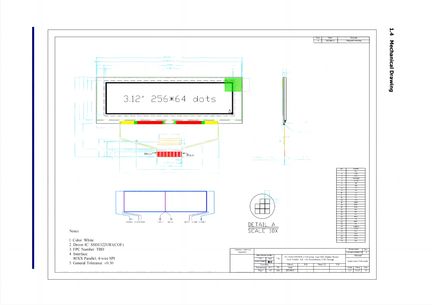0.96 inch 128*64 IPS OLED display