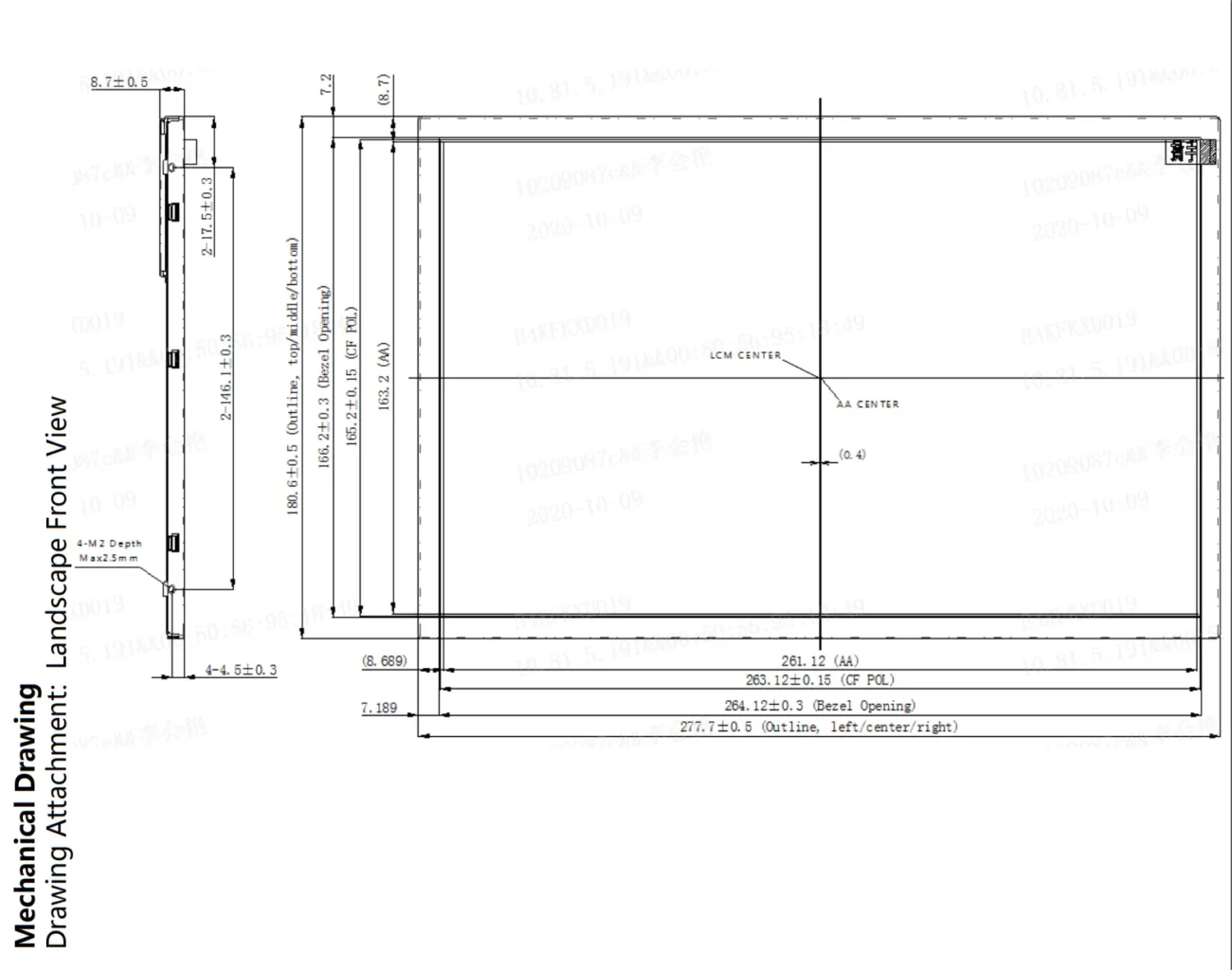 12.1 inch TFT LCD module 1280x800 WXGA IPS display