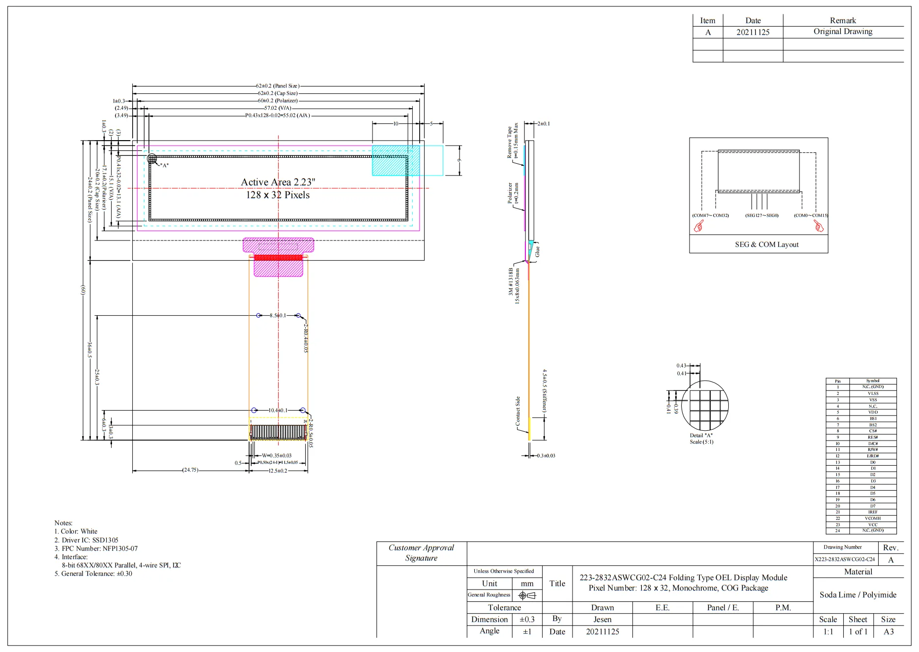JicTech 2.23" OLED Display Module