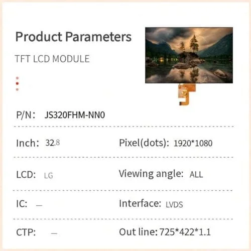 32‑inch TFT LCD Module – Full HD 1920×1080 Display