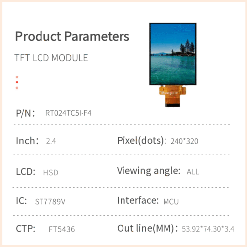 2.4 Inch TFT LCD Module