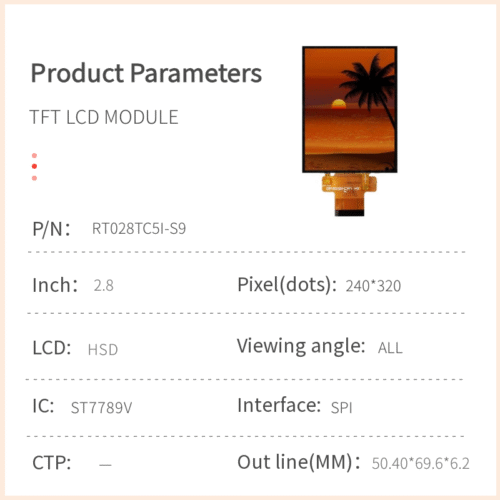 2.8 Inch TFT LCD Module