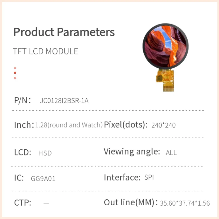 1,28-Zoll-TFT-LCD-Modul
