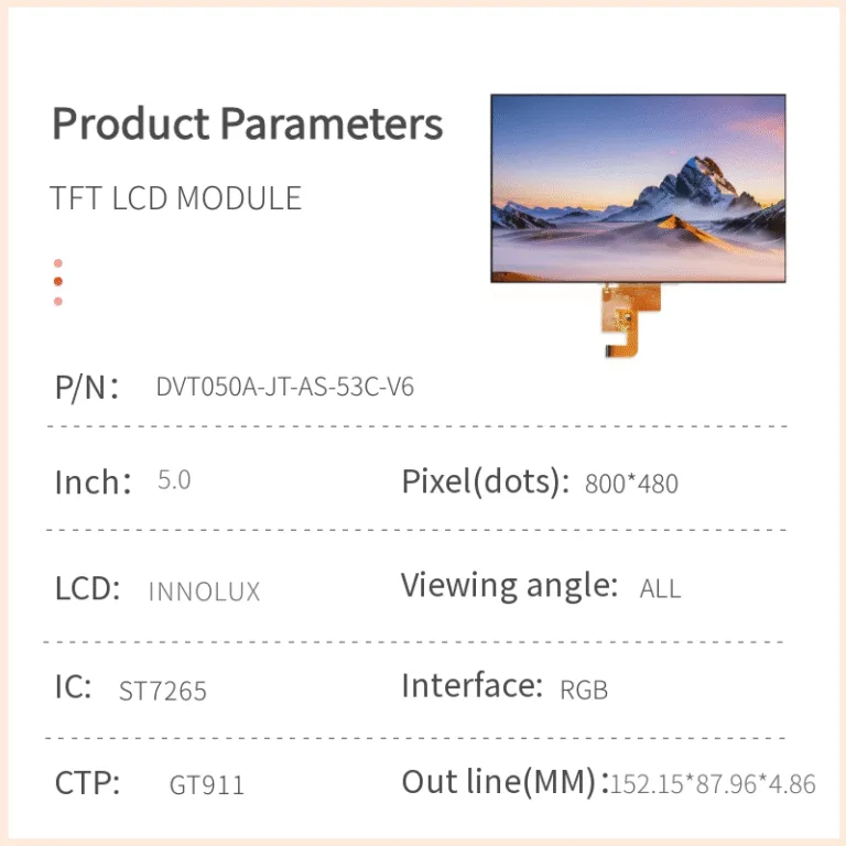 5,0-Zoll-TFT-LCD-Modul