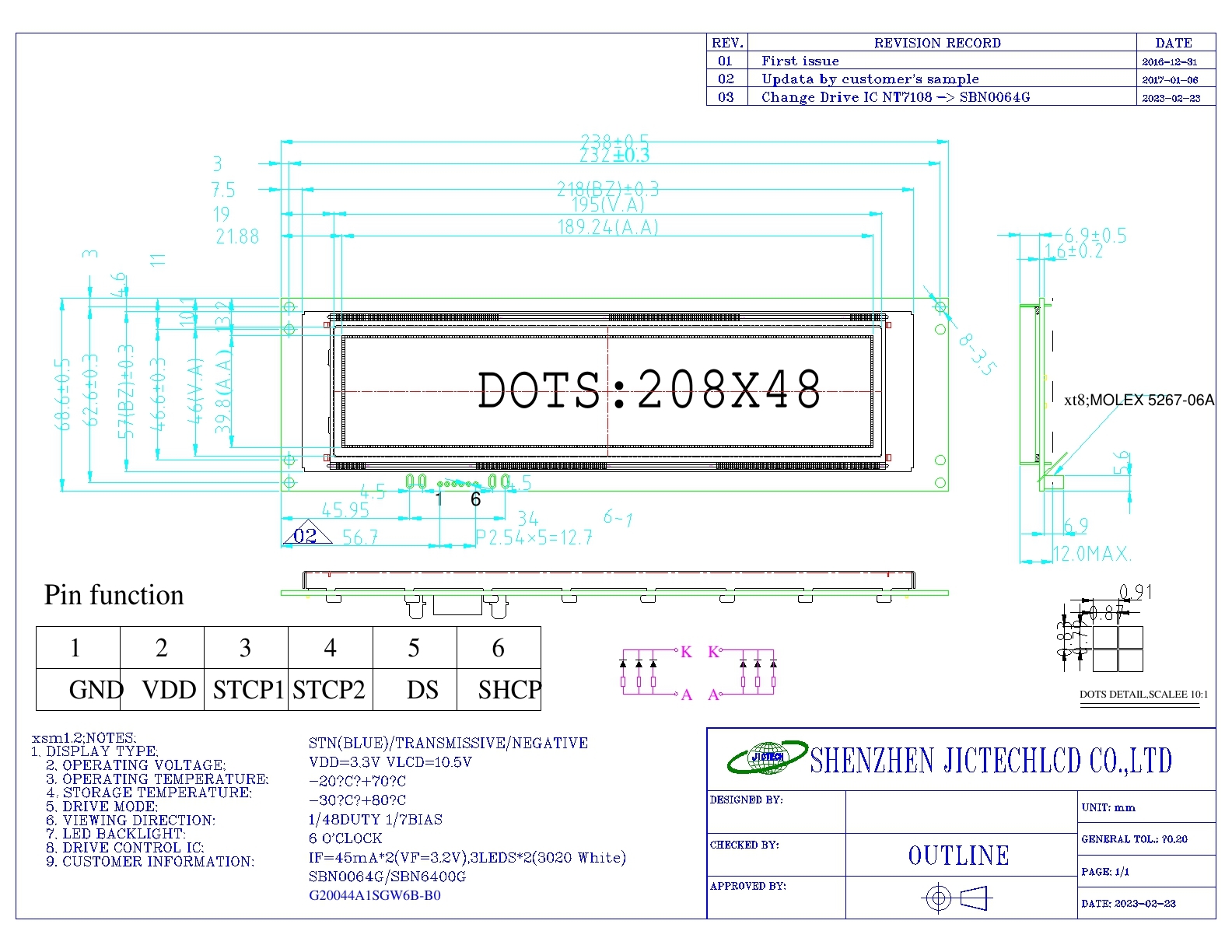 Electronic scale display module