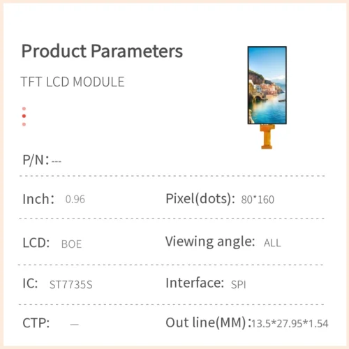 0.96 inch ips tft lcd