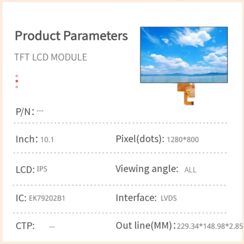 10.1 inch ips tft lcd