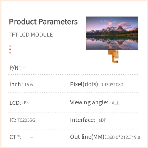 15.6 inch ips tft lcd