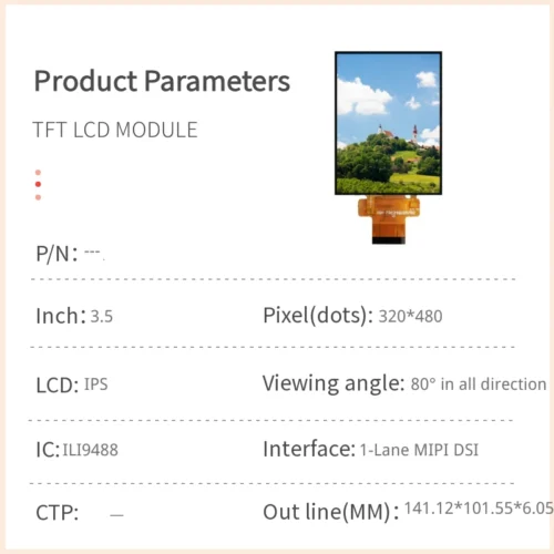 3.5 inch IPS TFT LCD