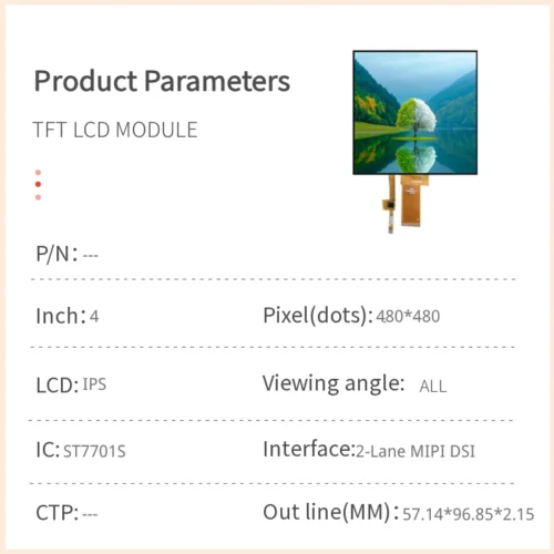 4 inch IPS TFT LCD
