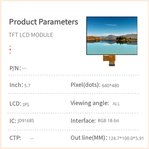 5.7 inch ips tft lcd