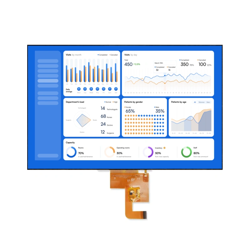 Module LCD TFT haute luminosité de 12,1 pouces - Résolution 1280 × 800, interface LVDS